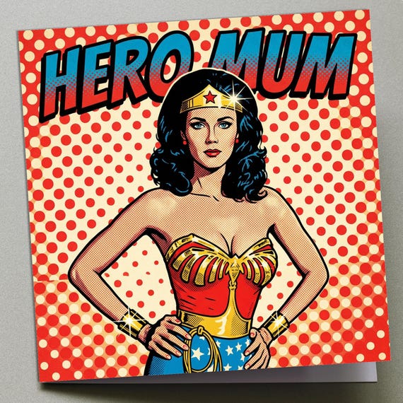 Personalised Retro Mum Mother's Day Card – Comic Style Greeting