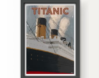 Titanic White Star Line Art Print and Greetings Card