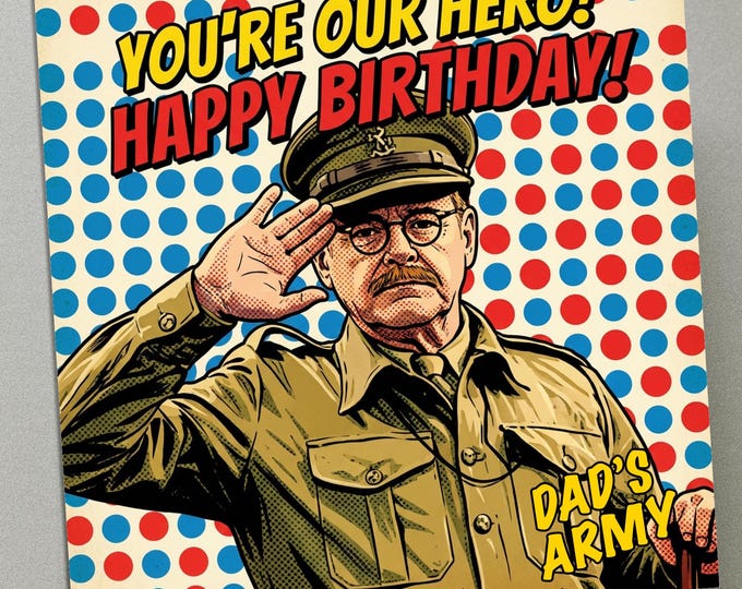 Personalised Birthday Card - Dad's Army