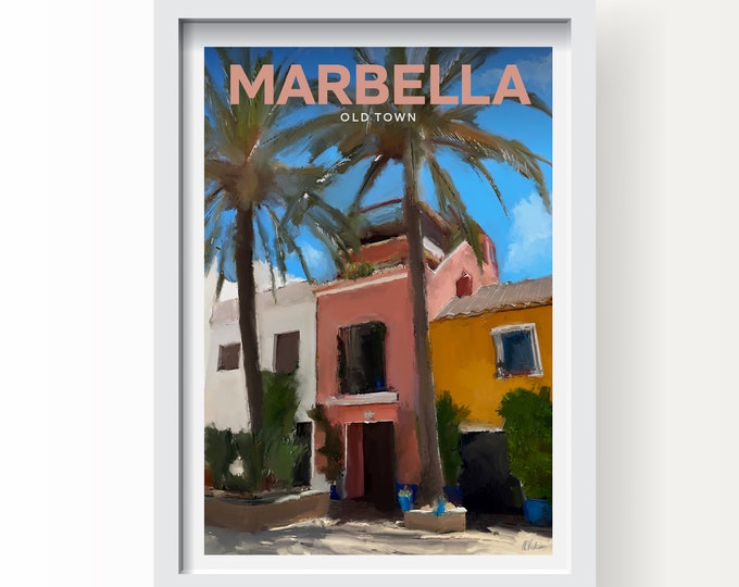 No.2 Marbella Old Town Andalusia Spain Art Print & Greetings Card