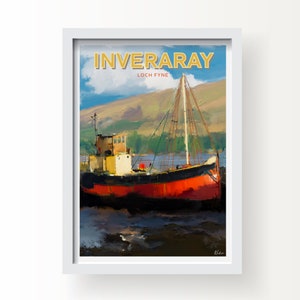 Inveraray, Loch Fyne, Schottland Fine Art Print & Grußkarte
