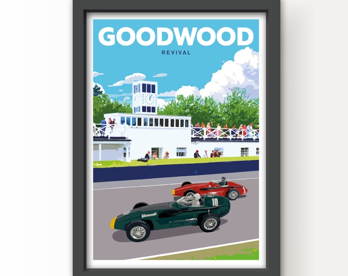 Goodwood Revival 1957 Grand Prix cars Art Print