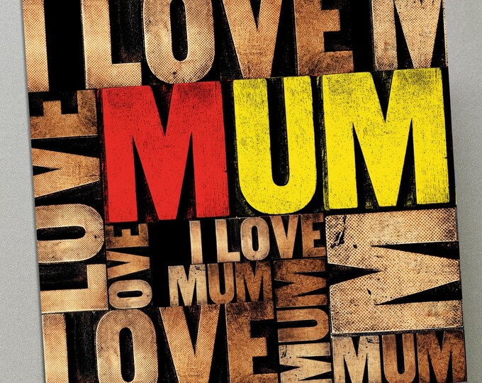Personalised Mother's Day Card - Vintage Letterpress