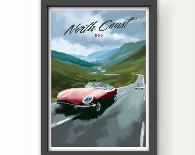 North Coast 500 Art Print and Greetings Card