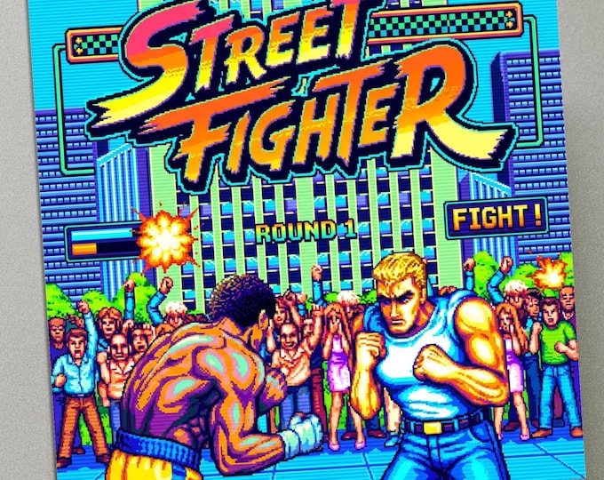 Personalised Birthday Card - Street Fighter Video Game