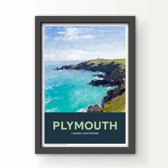 The Shipping Forecast Art Print Poster and Greetings Card - Plymouth