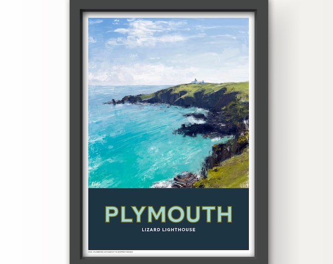 The Shipping Forecast Art Print Poster and Greetings Card - Plymouth