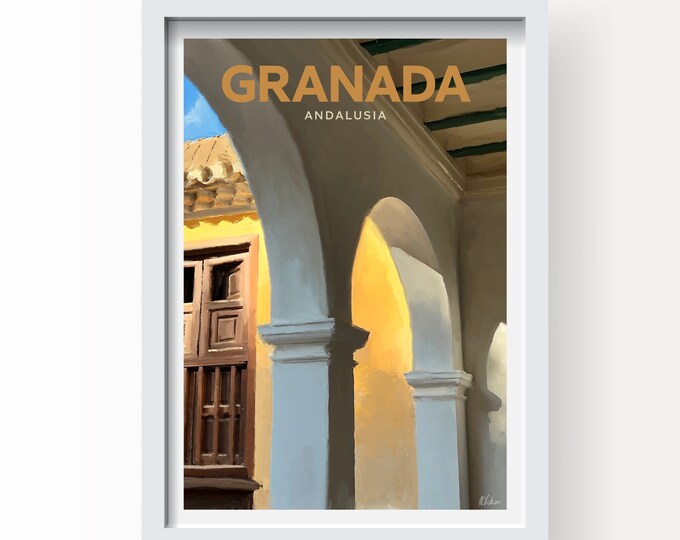 Granada Spain Art Print & Greetings Card