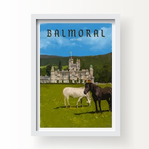 Castello di Balmoral Scozia Stampa artistica e biglietto d'auguri