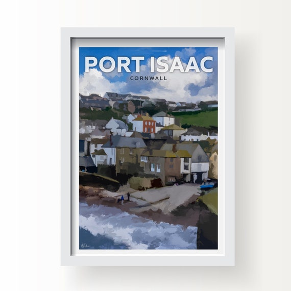 Port Isaac Cornwall Art print and Greetings Card