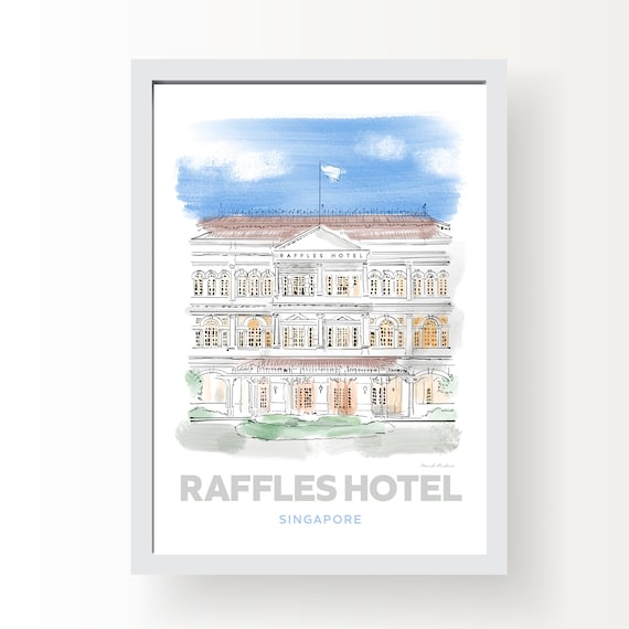 Raffles Hotel Singapore Art Print