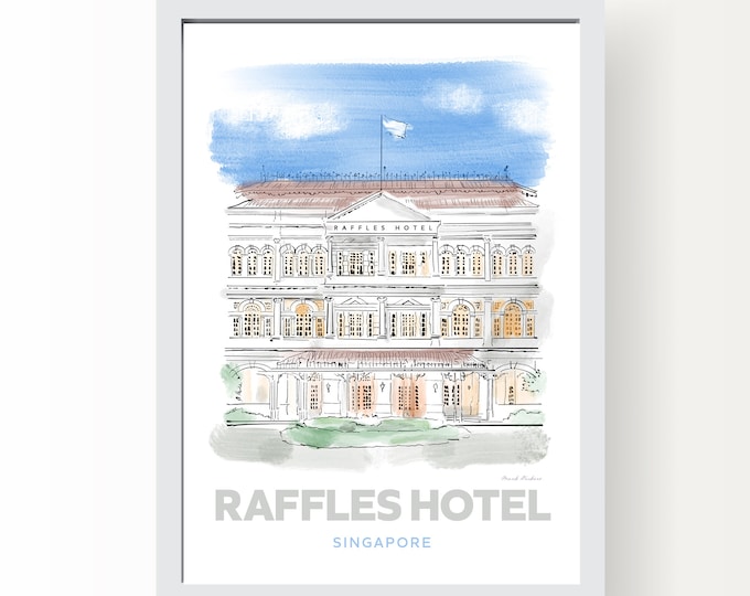 Raffles Hotel Singapore Art Print