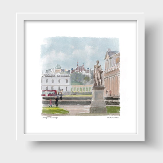 Old  Royal Naval College, Greenwich, London Art Print & Greetings Card