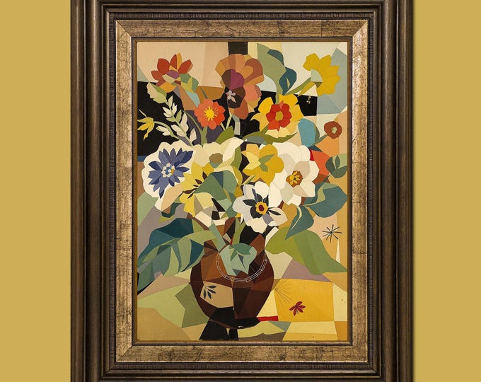 Instant Digital Download image of Vintage Flowers Abstract No. 2