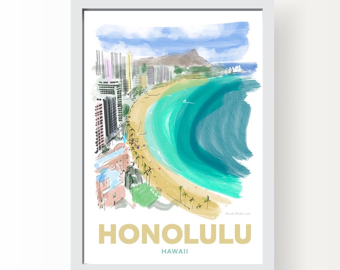 Honolulu Hawaii Art Print