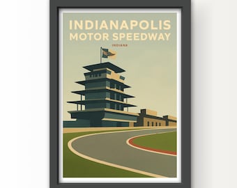 Indianapolis Motor Speedway, Indiana Art Print and Greetings Card