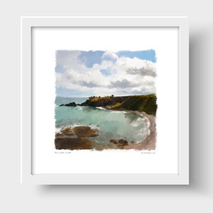 Stonehaven et le château de Dunnottar Impression artistique et carte de vœux