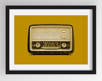 Pop Art Retro Radio Art Print