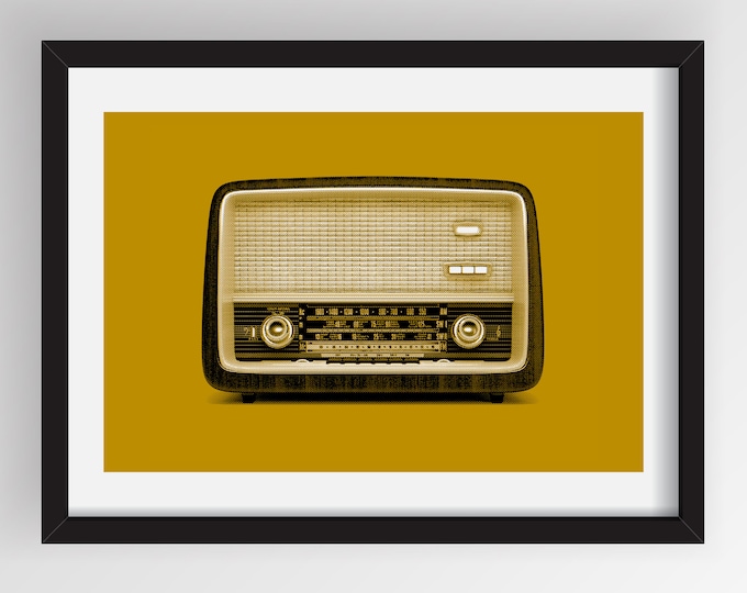 Pop Art Retro Radio Art Print