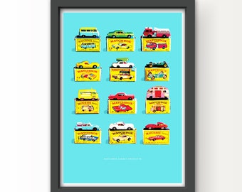 Vintage Matchbox Lesney Art Print and Greetings Card