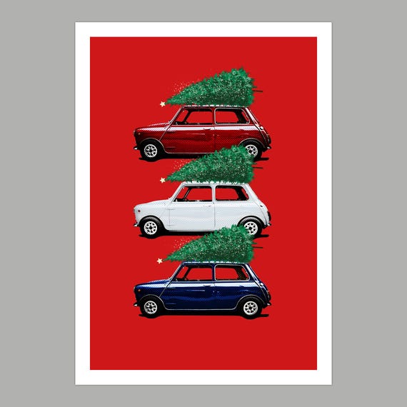 Italian Job Christmas Greetings Card