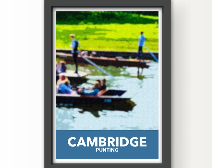 Cambridge Punting Art Print & Card