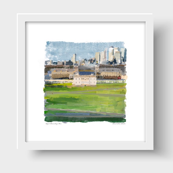 View from the Royal Observatory, Greenwich, London Art Print & Greetings Card