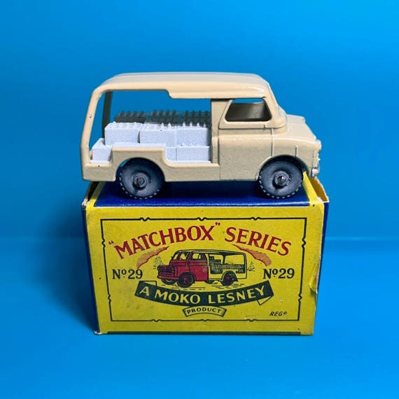 Vintage Matchbox Lesney No 29A Bedford Milk Delivery Van 1956 with original box