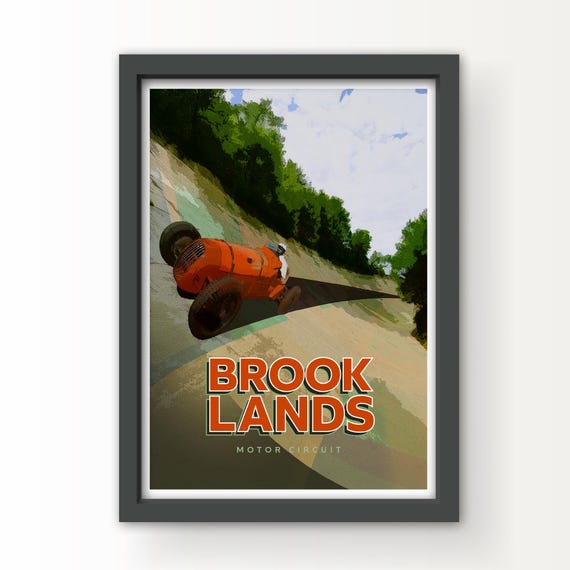 Brooklands Motor Circuit Surrey England Art Print