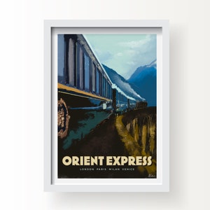 Orient Express, stampa artistica e biglietto d'auguri