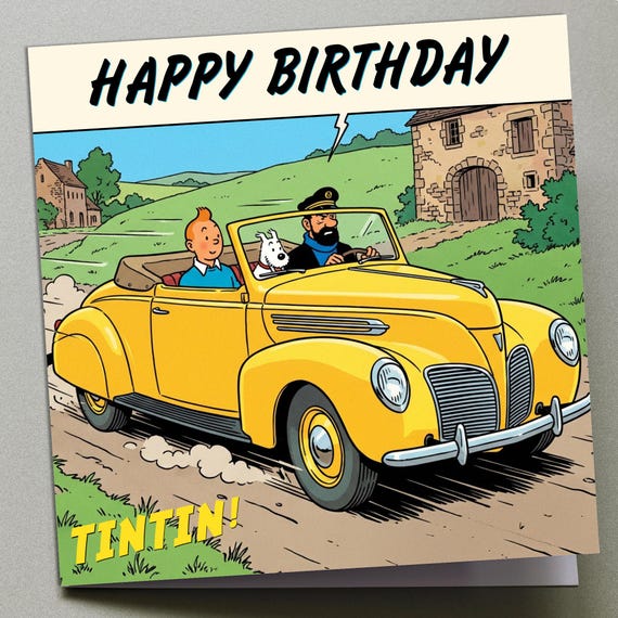 Personalised Birthday Card - TinTin