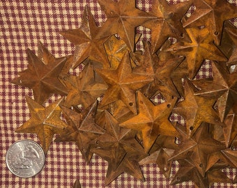 Set of 3 Distressed BARN STARS Metal Tin Primitive Country