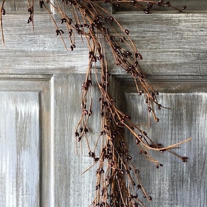 24&quot; Deep DARK Burgundy pip berry garland ONLY 2 feet Primitive Rustic Valentine Christmas Floral Accent Americana