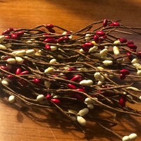 Pip Berry Candle Ring With Metal Stars: Rustic Farmhouse Decor - Etsy