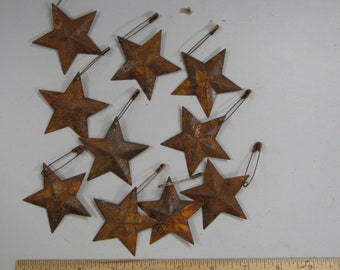 Rusty Metal Barn Stars Set: Primitive Americana Crafts (1.5" or 2.25")