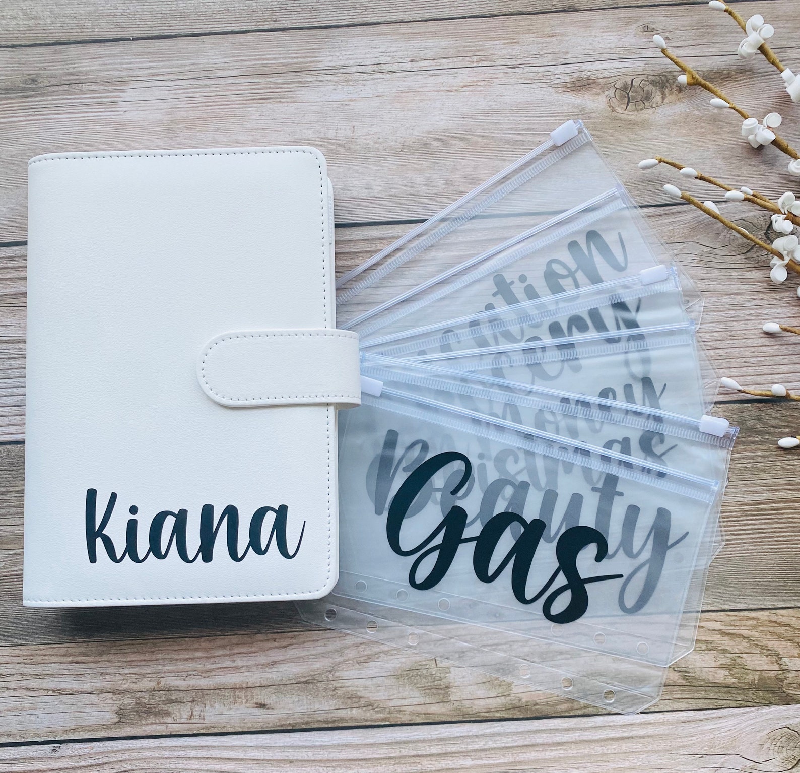 Custom WHITE A6 Budget Binder With Cash Envelopes Etsy