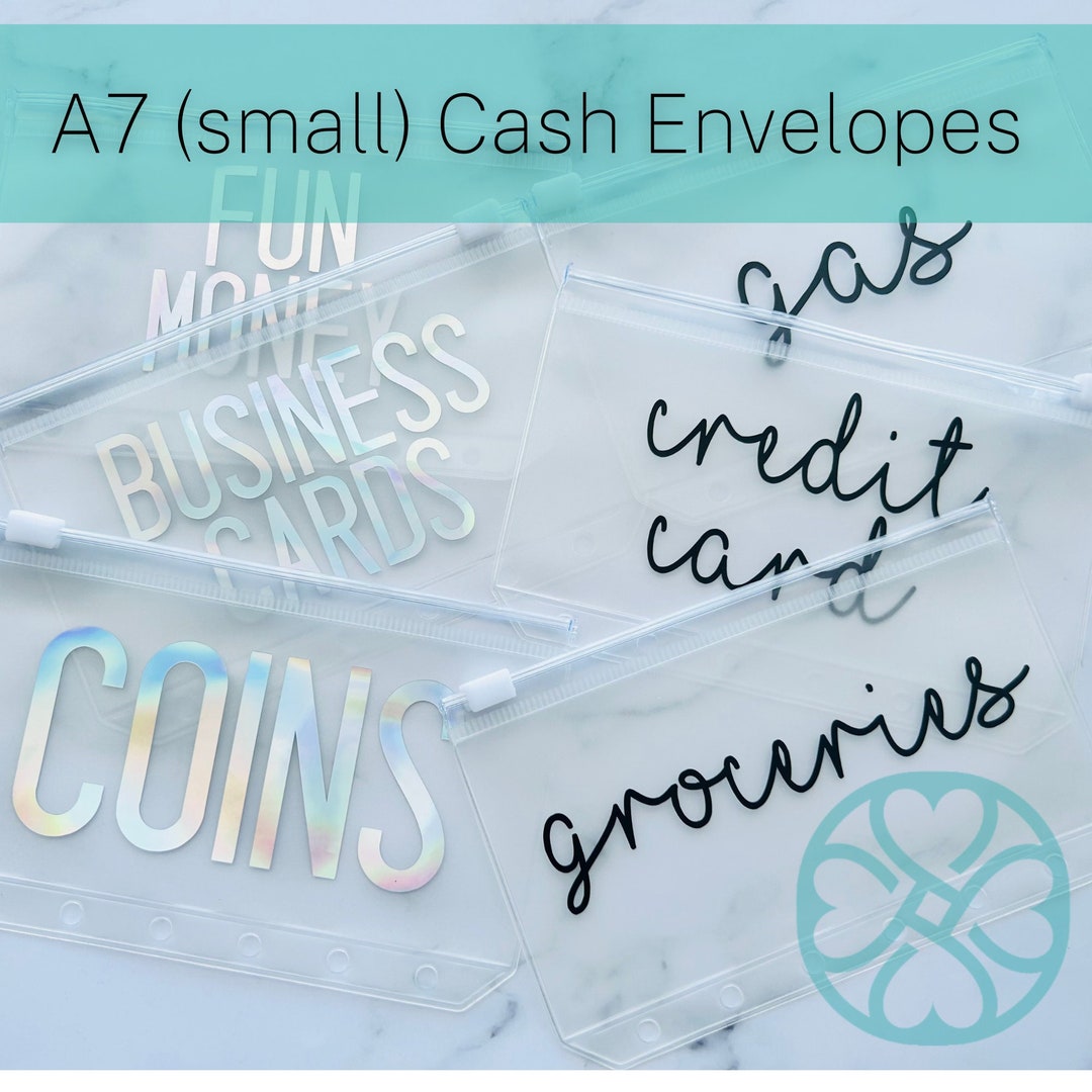 Custom A7 small Cash Envelope With Holographic Metallic Lettering
