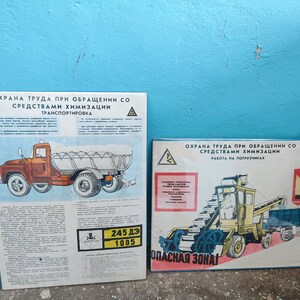 CARTELES DE OBRA INDUSTRIAL vintage originales años 70'