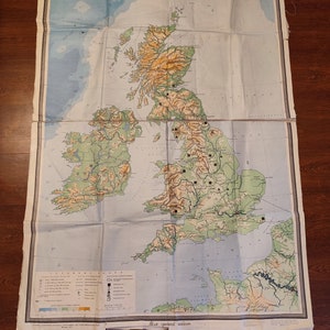 Mappa vintage della Gran Bretagna e Irlanda, grafico scolastico