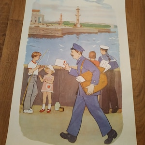 Pôster original de viagem, pôster russo soviético