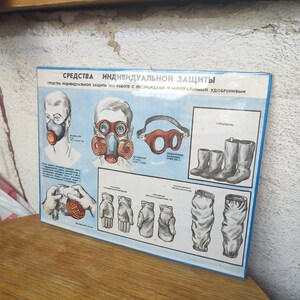 CARTEL ORIGINAL VINTAGE, equipo de protección individual, mascarilla