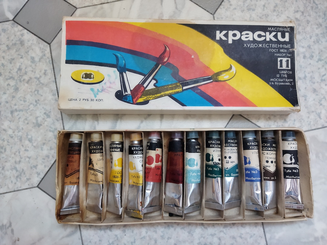 Vintage Oil Paints, Oil for Art Drawing, Paint for Drawing, Oil
