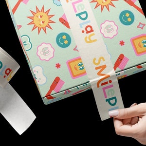 Custom Tissue Paper Pattern, Branded Tissue Paper, Packaging, illustrative Brand Pattern, Personalised Tissue paper with Logo, Gift wrapping