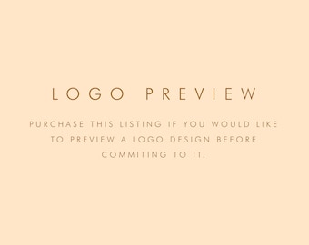 Logo Design Preview for Etsy Shop - Customisable and Professional