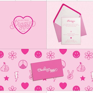 Design de logotipo personalizado desenhado à mão e kit de marca personalizado, kit de marca de site, marca completa