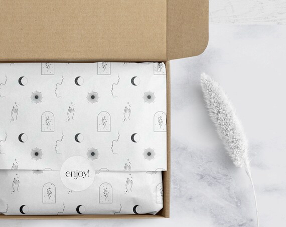 Celestial Tissue Paper Design Wrapping Paper Branding Etsy