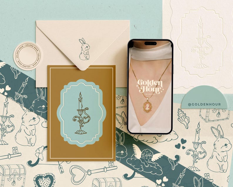 Mystic Logo Branding Kit: Magic Spiritual Feminine Design image 12