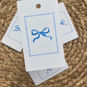 Conjunto de etiquetas para presente com laço de aquarela | Topper para presente | Presente para anfitriã |