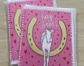 Horse Valentine’s Card| Horsewoman & Horse Girl Décor | Equestrian Gift | Horse Lover Gift | Horse Card | Gifts for Women