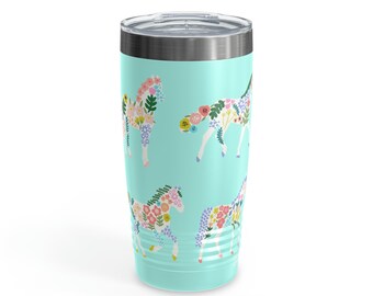 20oz Horse Tumbler | Horsey Summer | Equestrian Styled Tumbler